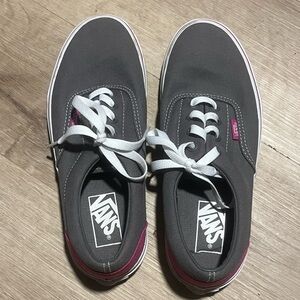 Vans Charcoal and Pink Sneakers